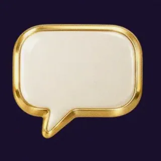 Gold speech bubble — Tropic Slots
