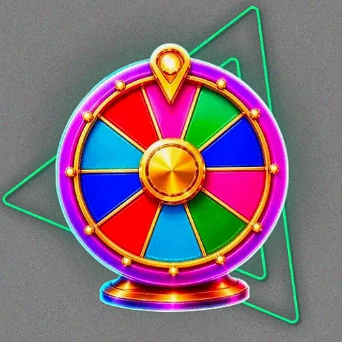 Colourful prize wheel