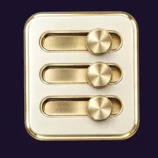 Three-knob control panel — Tropic Slots