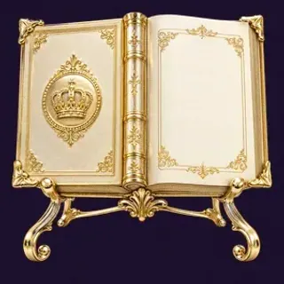 Ornate open book — Tropic Slots
